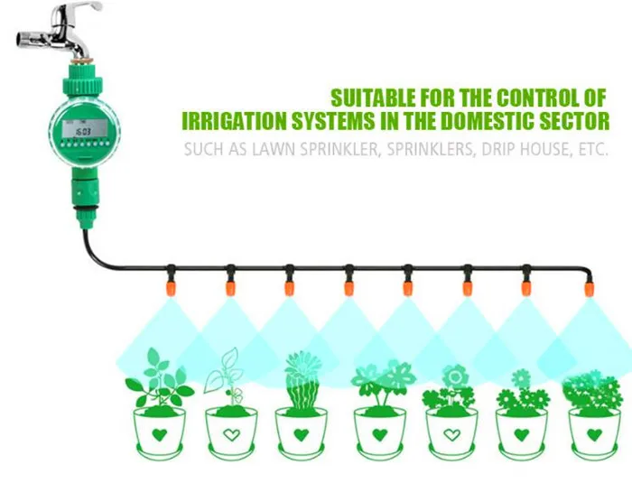 

Smart Automatic Watering Timer Irrigation Controller Solenoid Valve Sprinkler Garden Irrigation Controller System Water Meter