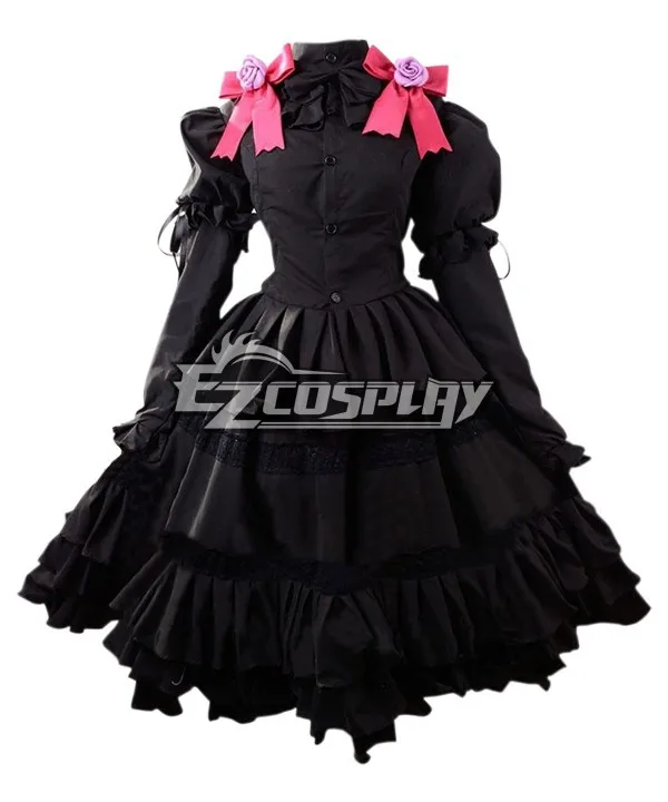 Date A Live Tokisaki Kurumi Nightmare Black Cosplay Costume E001