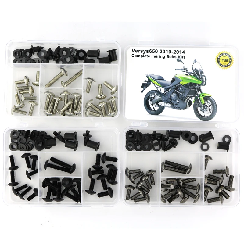 

Fit For Kawasaki Versys 650 2010-2012 2013 2014 Complete Fairing Kit Washer Fastener Full Fairing Bolts Kit Screws Nuts Steel