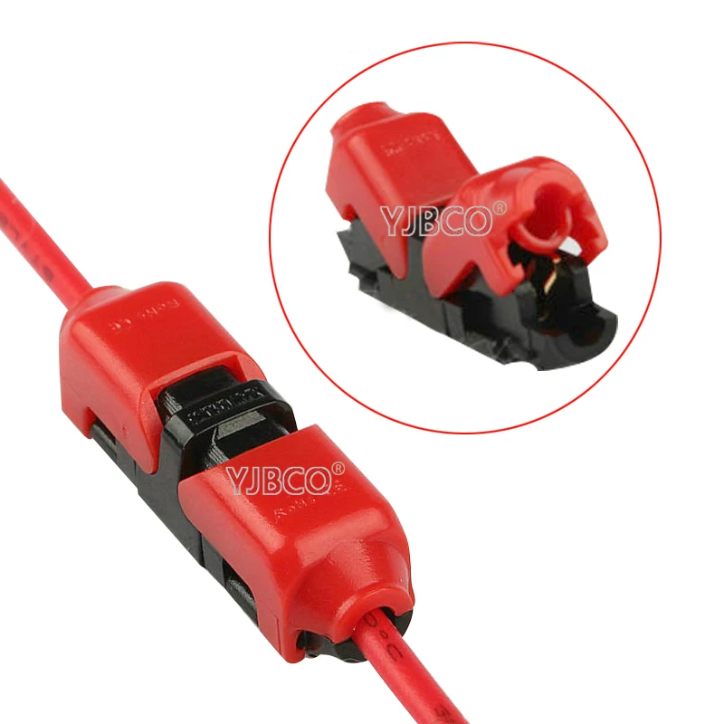 Imagem -06 - Conector de Fio 1pin 2pin Escocês Trava Rápida Conexão tipo h t para Terminais de 418awg Cabe Conjunto Terminais de Crimpagem Áudio Elétrico do Carro 100 Peças