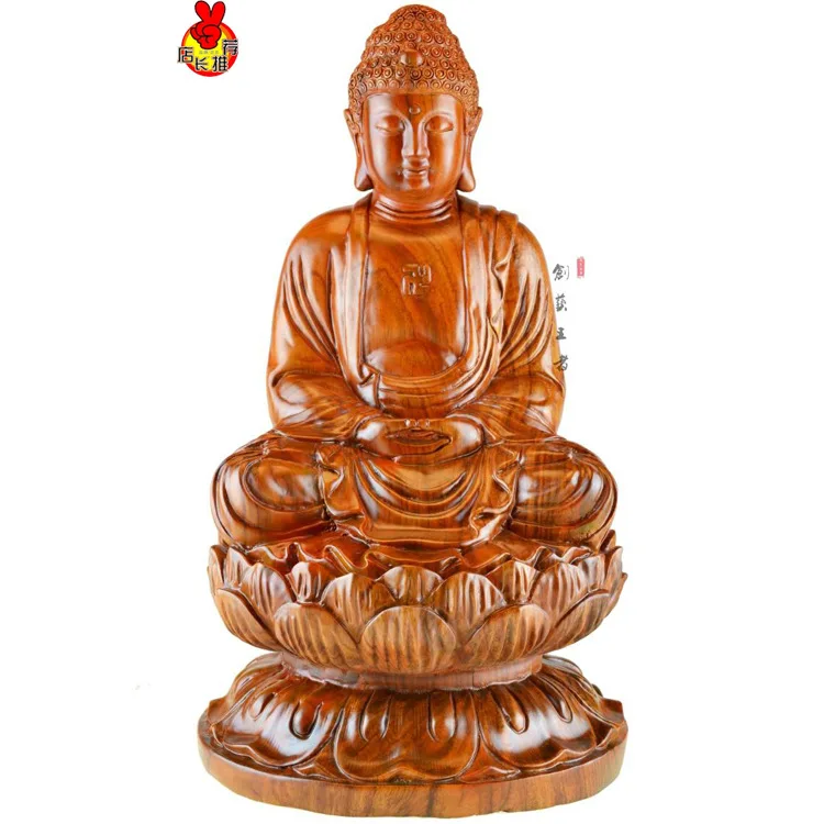 African rosewood Buddha statue of Shakya Muni peace evil mahogany furniture ornaments for crafts Xian