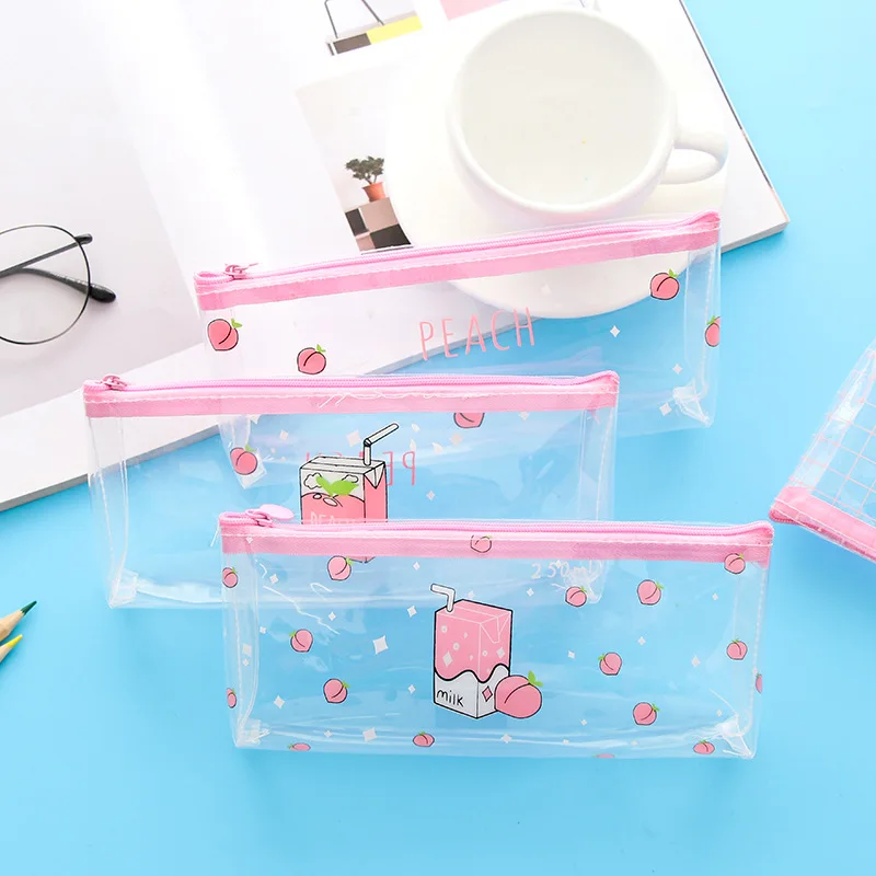 1 Pcs Kawaii Pencil Case Milk Gift Estuches School Pencil Box Pencilcase Pencil Bag School Supplies Stationery