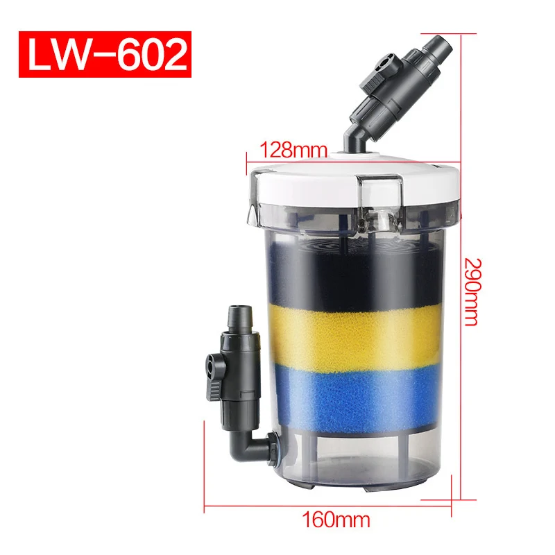 Sunsun Transparent LW-602 LW-603 Aquarium Fish Tank Filter Barrel Prefilter Without Pump