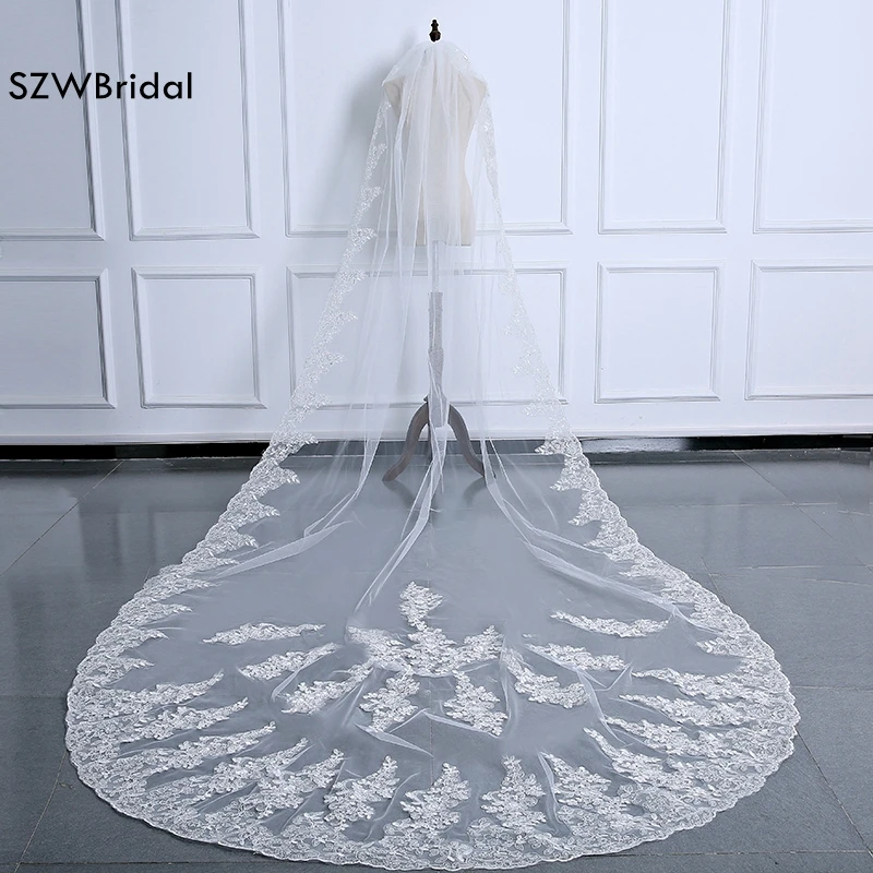 

New Arrival One Layer Lace Edge Wedding veil with comb 2024 Sexy Bridal Veil Velo de novia Wedding accessories velos de novia