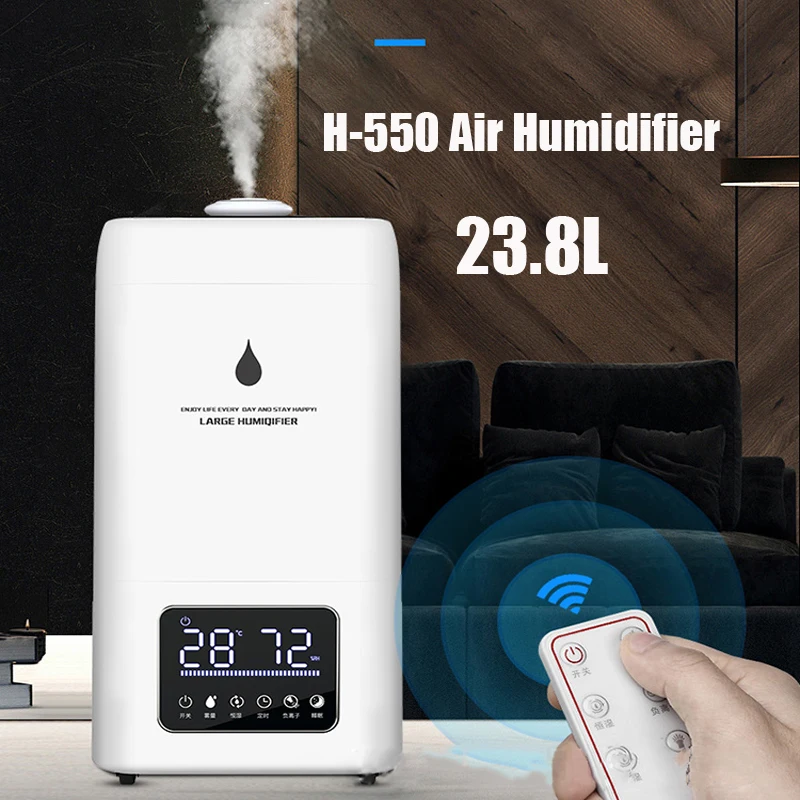 

23.8L Air Humidifier Large Capacity Industry Grade Humidifier Application 150-200m2 area humidifier 220v with 12H Timing H-550