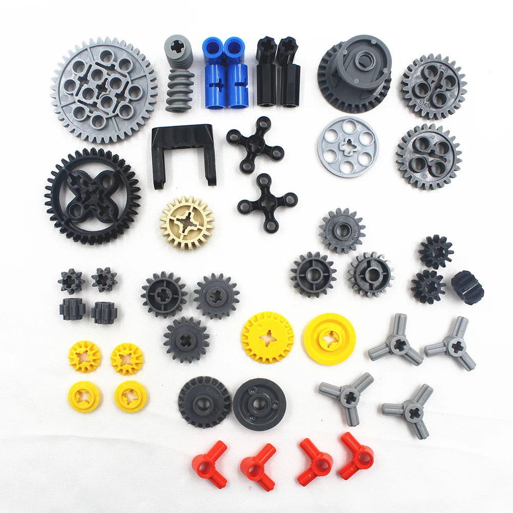 49 Stück MOC Technical Gears Series Teile Baustein-Steine-Set, kompatibel mit Lego für Kinder, Jungen, Spielzeug 46372 3649 6542 68281