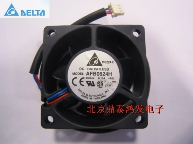 

for delta AFB0624H -R00 24v 0.11A alarm 3-P cooling fan 6025 60x60x25mm 6cm fan