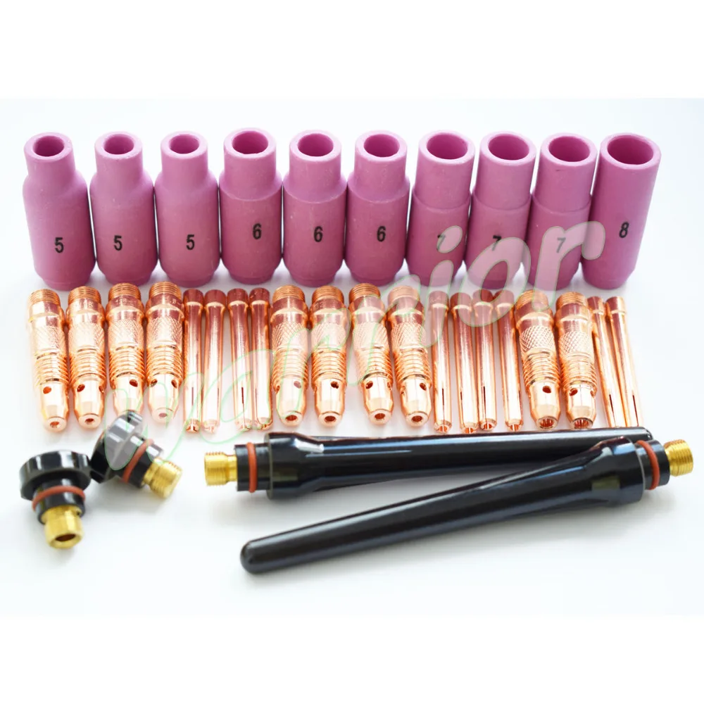 

34pcs TIG Torch Consumables Accessories KIT Fit TIG Welding Torch PTA DB SR WP 17 18 26