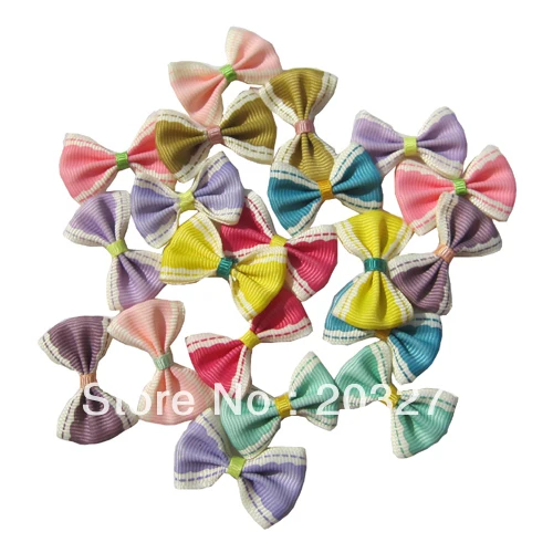 

Free shipping!400pcs/lot mini hair bow ribbon bow can mixed color
