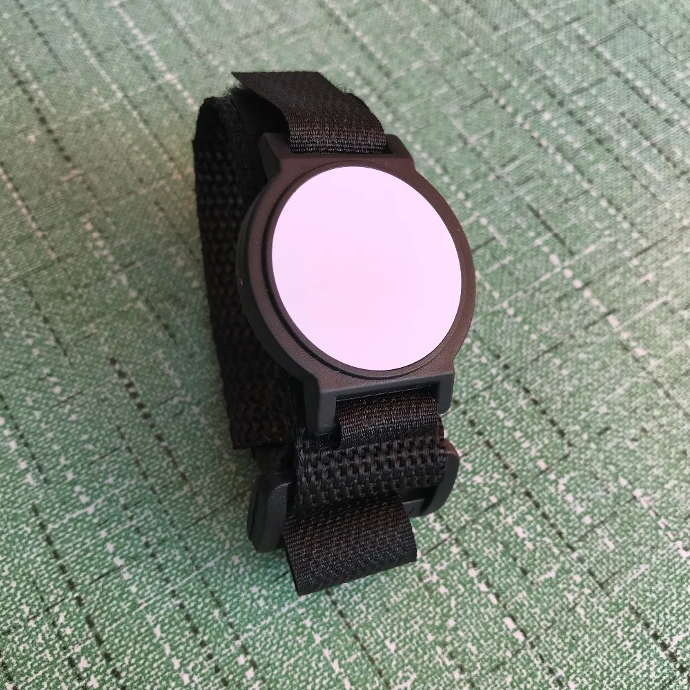 

125khz rfid wristband em4100 nylon adjustable size black color (pack of 5)