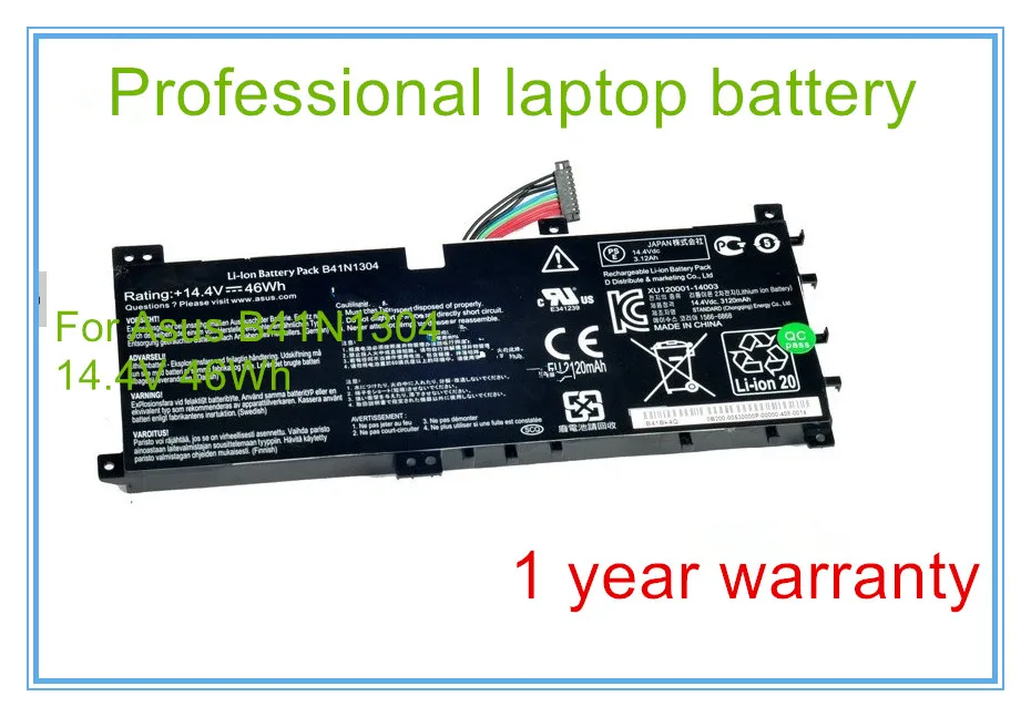 

Original Laptop Battery B41N1304 For V451L V451LA Laptop Battery B41N1304 14.4V 46WH