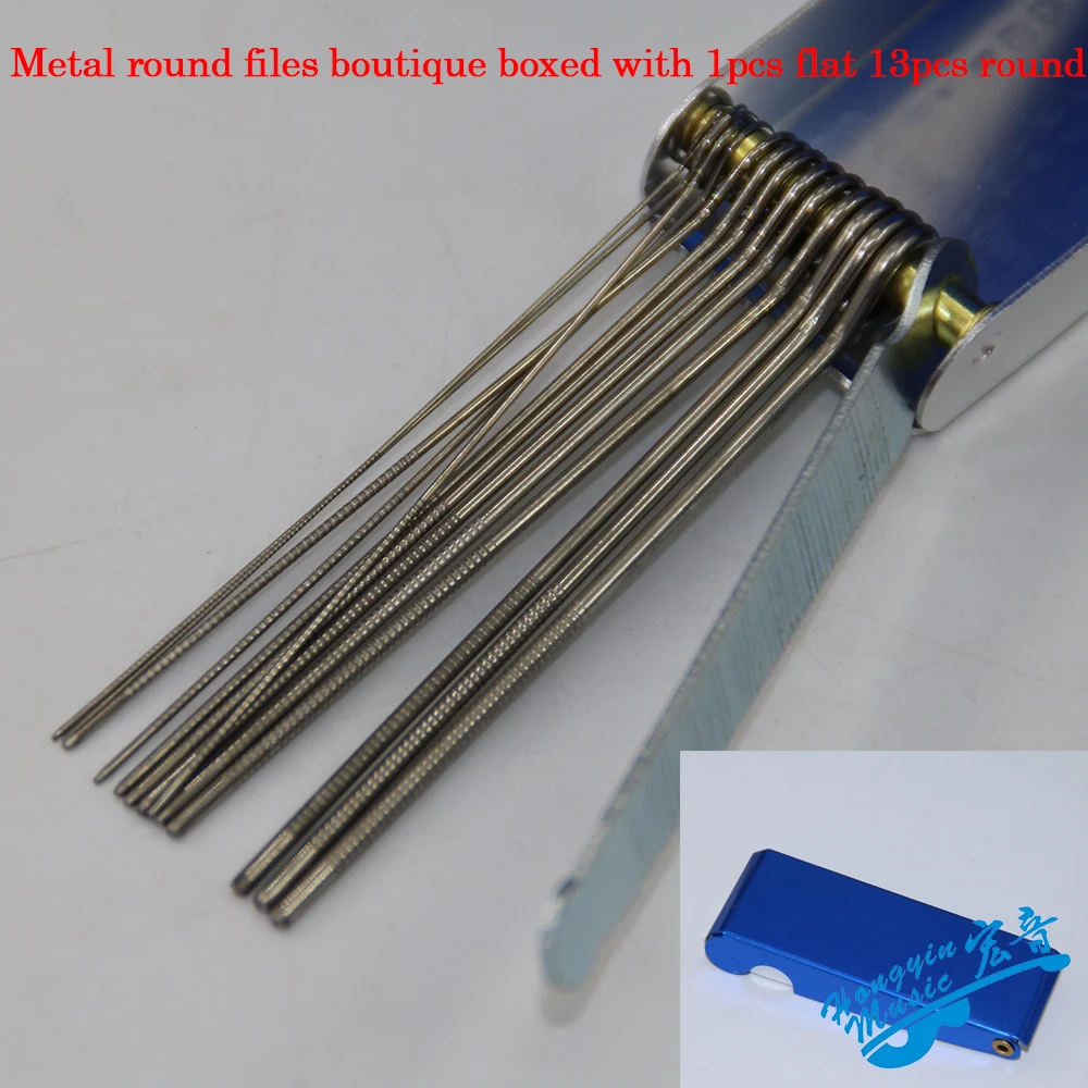 Portable Size DIY Metal Guitar Repair Tools Guitar Nut Slotting File Saw Rods Slot Filing Set Luthier Replacement Accessory