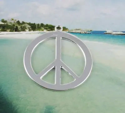 

150pcs Silver Color plated peace logo charm 40MM A1880SP