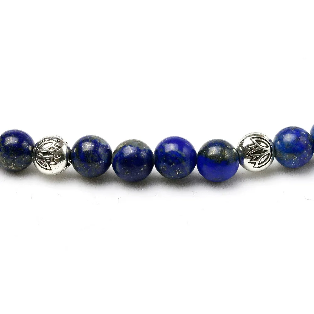 High Quality Lapis Lazuli Bracelet Natural Stone Beads Men Women Bangles Handmade Yoga Energy Jewelry(Do not fade) Father\'s Gift