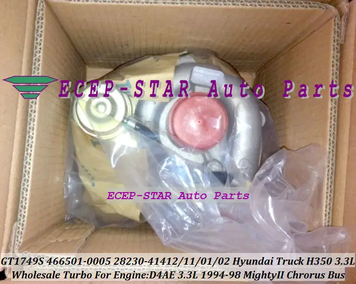 GT1749S 466501 466501-5005S 28230-41411 28230-41412 Turbo Turbocharger For HYUNDAI Truck H350 Mighty Chrorus Bus H600 D4AE 3.3L