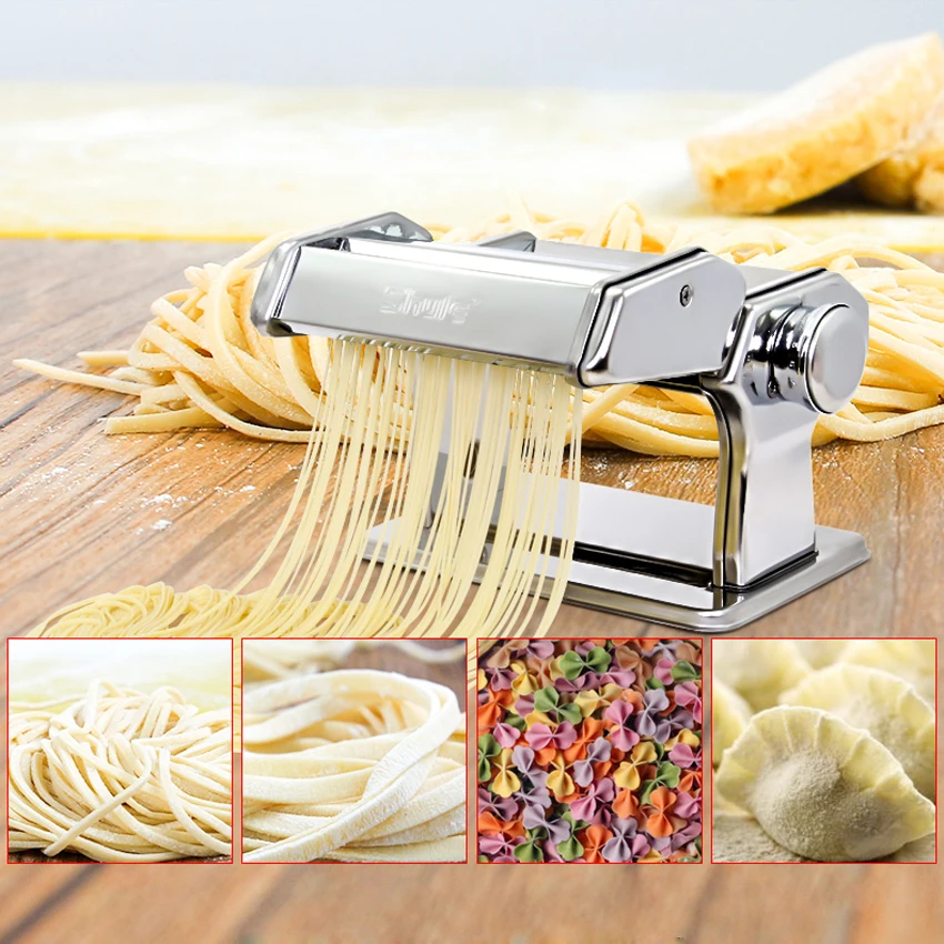 1PC Household Mini Pasta Machine Manual Metal Spaetzle Makers Pressing Machine Pole Head Mingled Split Noodle Tools