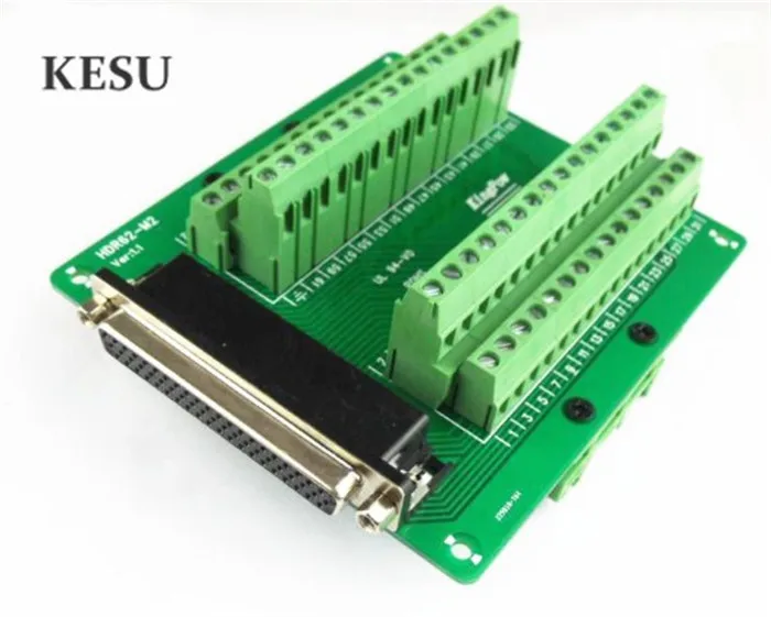 62 pins 62Pin DB62 D-SUB Female signals Terminal PCB Breakout 3 row Connector with Bracket