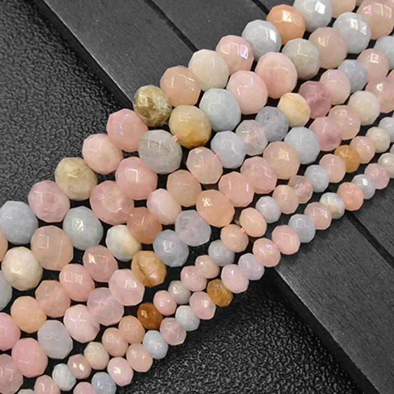 

Rondelle Heishi Spacer Morgan Beads Natural DIY Stone Loose Beads For Jewelry Making Beads Accessories 15'' Women Gift