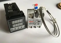 Digitale PID Regolatore di Temperatura REX-C100 Termostato REX-C100FK02-V * UN + Max.40A SSR Relè + Sonda A Termocoppia K 1M