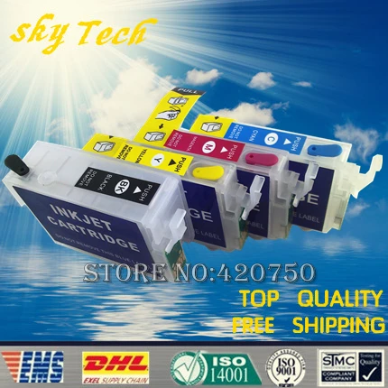 Empty Refillable cartridges For Epson T1431 - T1434 ,Suit for WP-7011 WP-7018 WP-7511 WP-7521 WF-3011 WF-3521 etc, with ARC chip