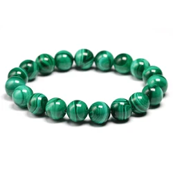 Personalized AAAAA Natural Malachite Bracelet Women Jewelry Stone Stretch Couple Bracelet For Men Gem Beads Bracelets