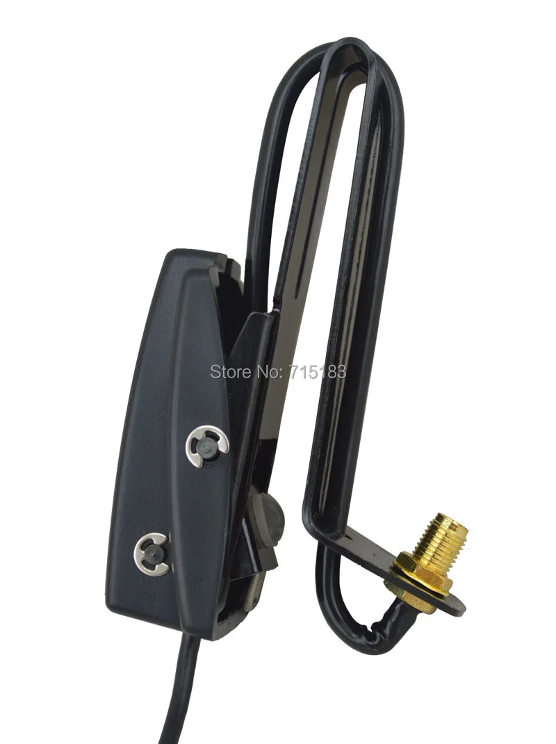 NAGOYA RB-CLP Window Clip Mount RG-174/U 3m Cable SMA-Female for walkie talkie Radio/Antenna with SMA-Male connector