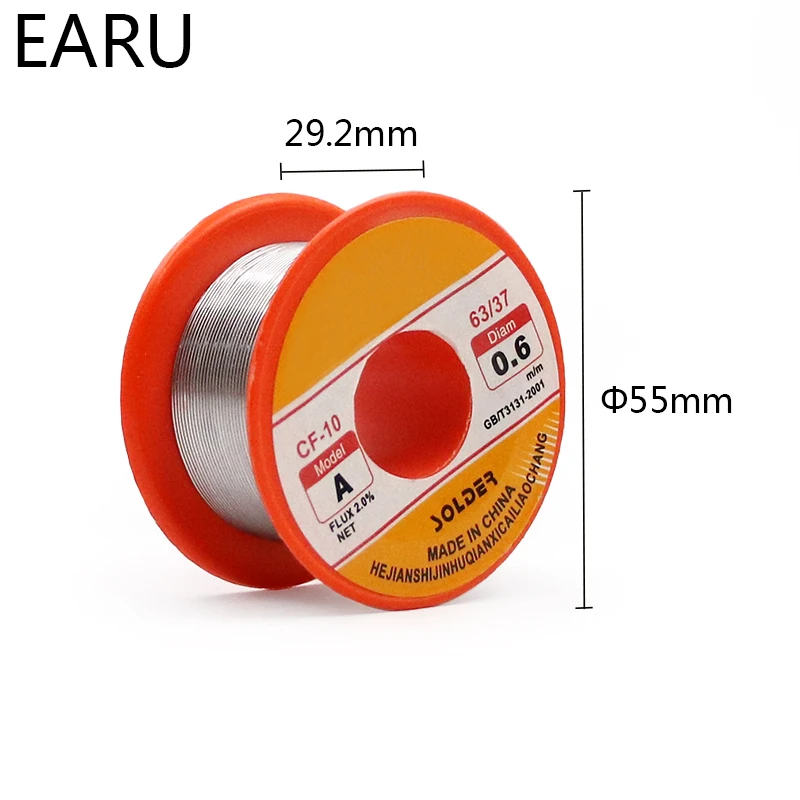 50g jedna rolka 0.3/0.4/0.5/0.6/0.8/1.0mm średnicy 60/40 63/37 czyste rdzeń żywiczny spawanie cyny ołów lutownica szpulka z drutem narzędzia do