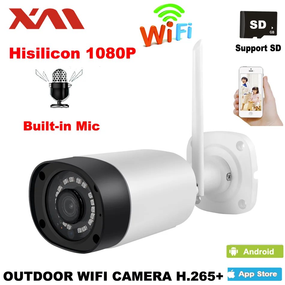 

HD Outdoor WIFI IP Camera waterproof 1080P Security Surveillance System 2.0MP Voice intercom Wireless Video Surveillance Camera