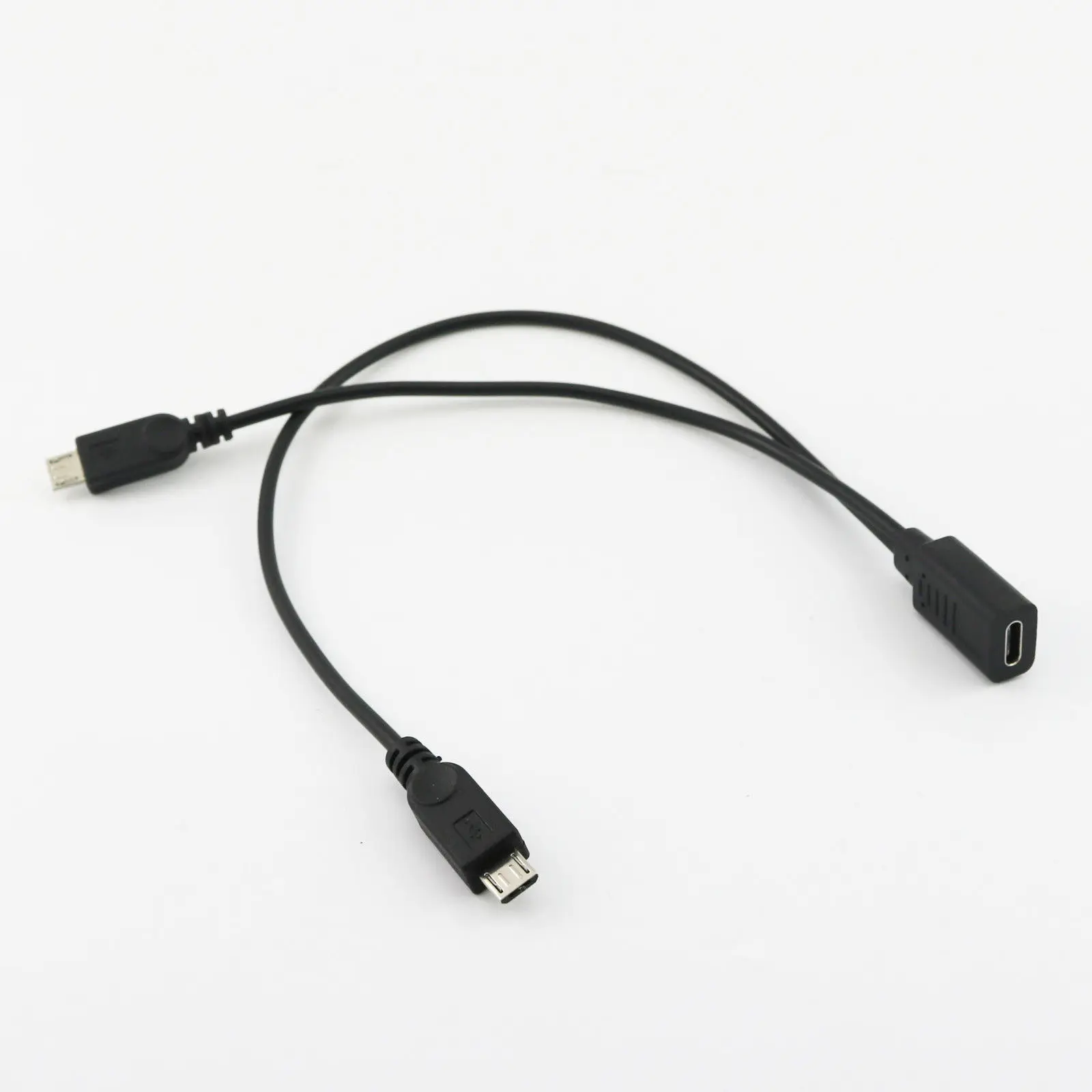 1 sztuk USB 2.0 typu C żeński na podwójny Micro USB męski kabel splittera 2x Micro USB Spliter