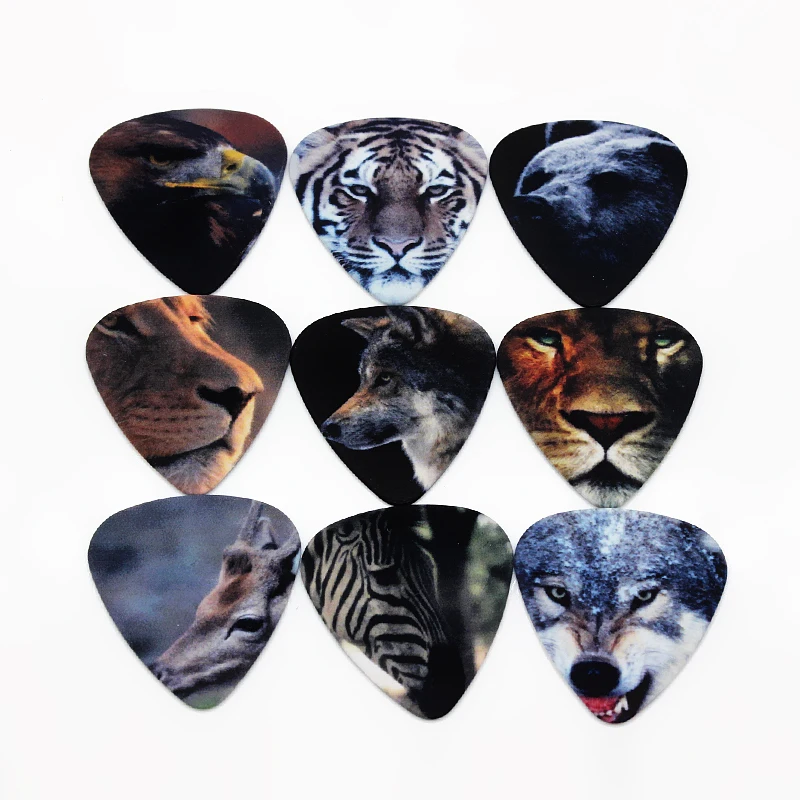 SOACH 50pcs Bass Guitar picks Color Animals World Plucked Instrumento Accessories Guitar Acoustic guitar strap ukulele Parts