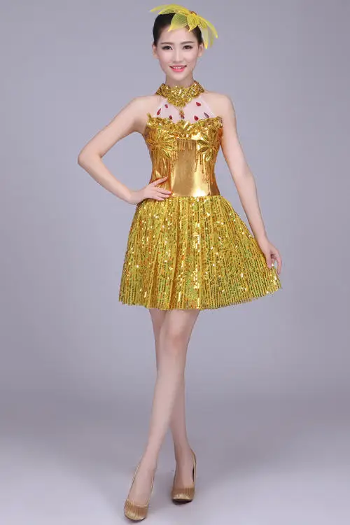 Jupe de scène à paillettes pour danseuse latine, costume de performance moderne à la mode, nouvelle collection