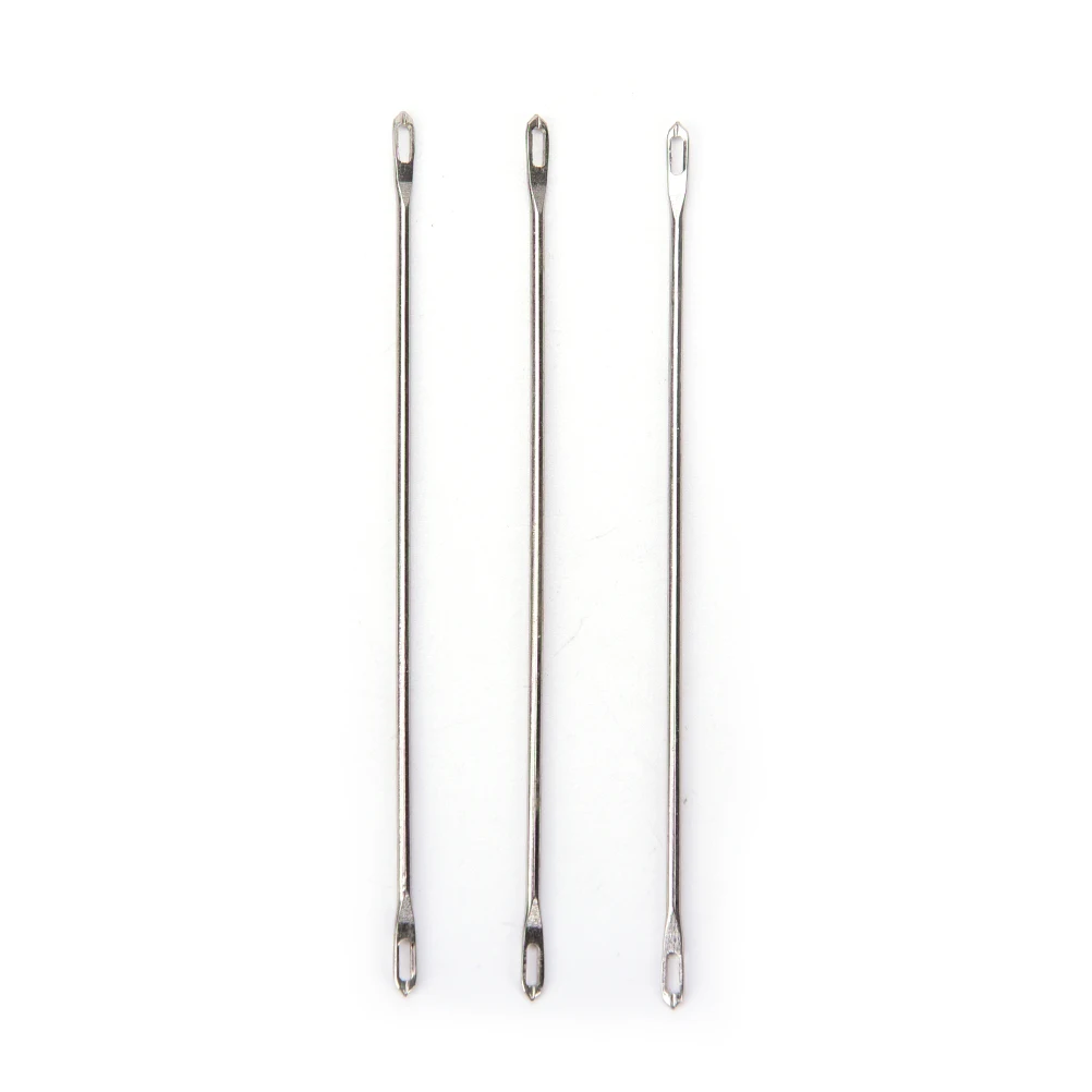 1pcs Double Eyed Needles DIY Transfer For Standard Knitting Machines Sliver Home Craft Accessories Sewing Tools