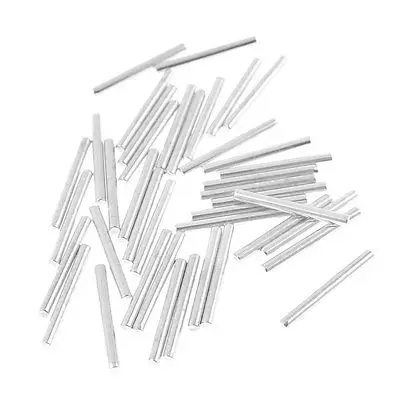 40 Pcs Silver Tone Electrical Toy DIY Models 20mm x 2mm Axle Rod