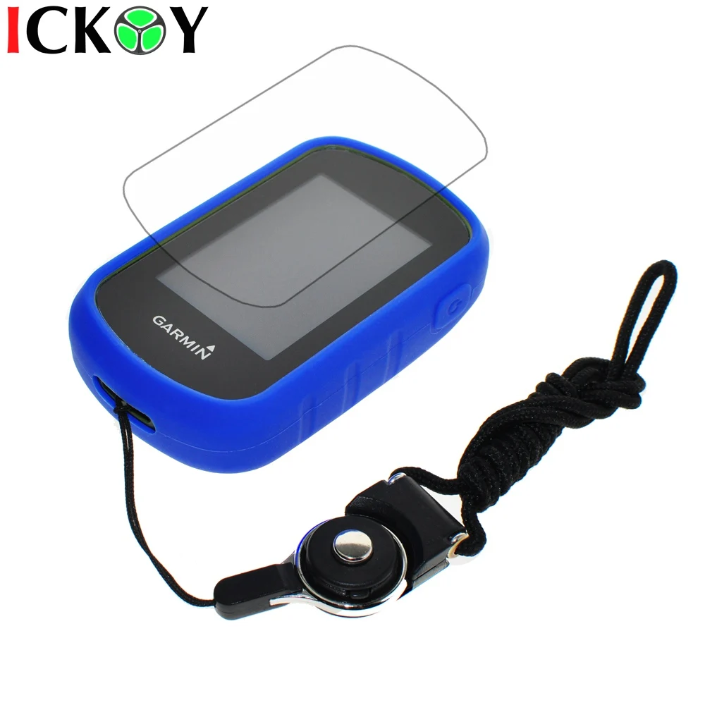 

Protect Blue Case + Black Detachable Ring Neck Strap+Screen Protector for Hiking Handheld GPS Garmin eTrex Touch 25 35 35T