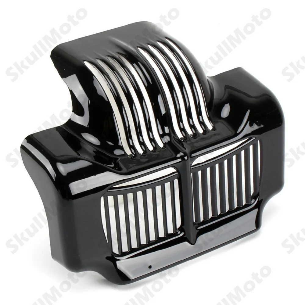 Motorcycle Stock Oil Cooler Cover Accessories Black For Harley Touring Road Kings Street Glides Electra Glide FLHT 2011-2016