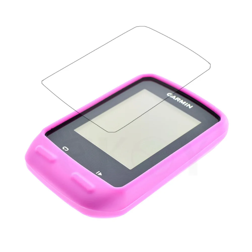 Étui rose de protection en caoutchouc Silicone pour Garmin Edge, Film de protection pour écran LCD, accessoires, nouvelle collection 510