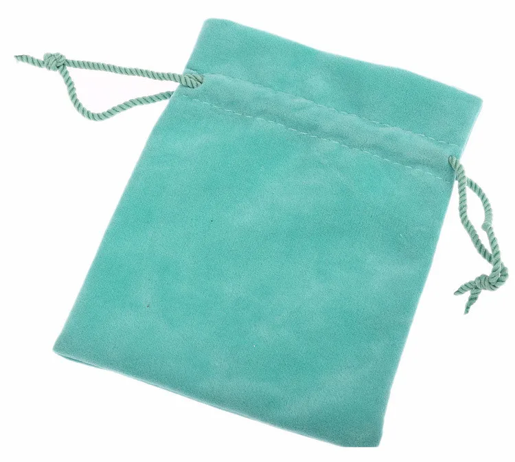 50pcs/lot 10*12cm Green Jewelry Pouche Gift Drawstring Bag Velvet Mini Package Small Topper Shrink Pocket Accessories Wholesale