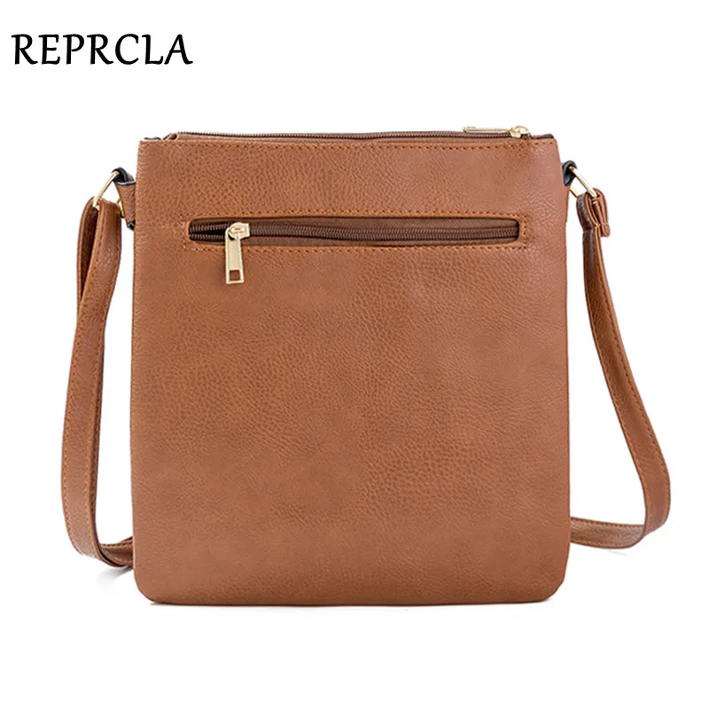 REPRCLA New Double Layer Shoulder Bag High Quality PU Leather Women Messenger Bags Designer Handbags Crossbody Bags for Women