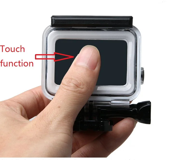 Сенсорный задний дверной водонепроницаемый чехол, аксессуары для камеры, водонепроницаемый корпус/фильтр для дайвинга/вставки против запотевания для GoPro Hero 7, 6, 5, черный
