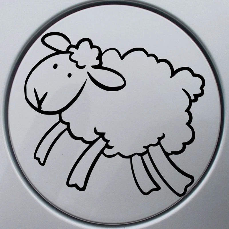 Cute sheep design, car window bumper, motorcycle accessories decoration, vinyl waterproof car sticker