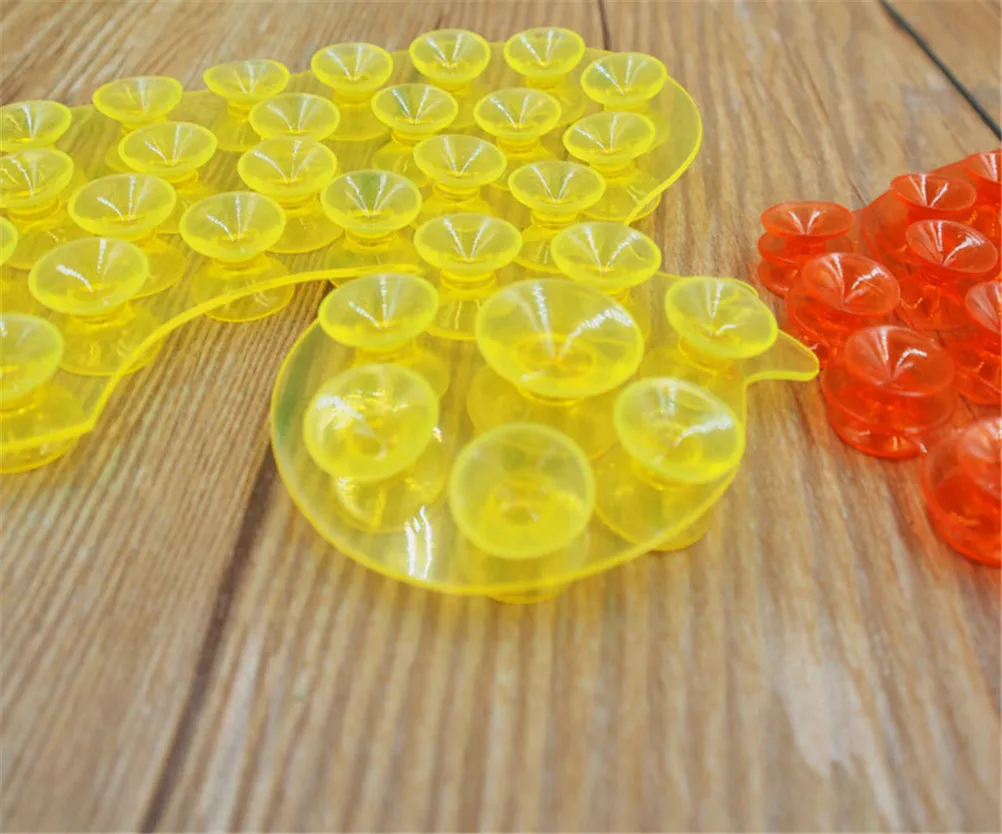 10pcs/lot Double Magic Plastic Sucker Strong Double Sided Suction Palm PVC Suction Cup Bathroom Soap Dishes kid palm of hand