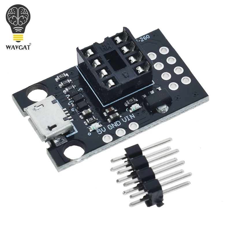 ATtiny13A / ATtiny25 / ATtiny45 / ATtiny85 Pluggable ATTINY Development Programming Bare Board