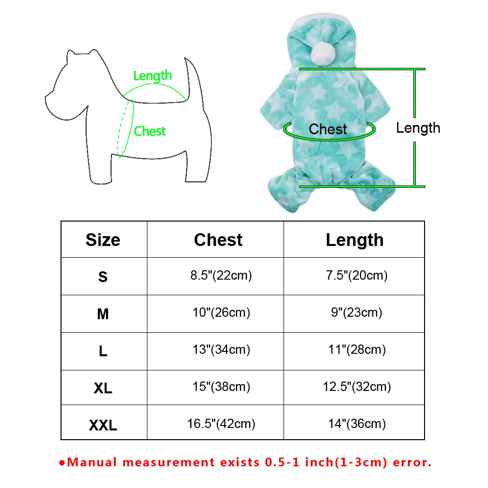 Cute Dog Clothes Jumpsuit Warm Winter Puppy Cat Coat Costume Pet Clothing Outfit For Small Medium Dogs Cats Chihuahua Yorkshire