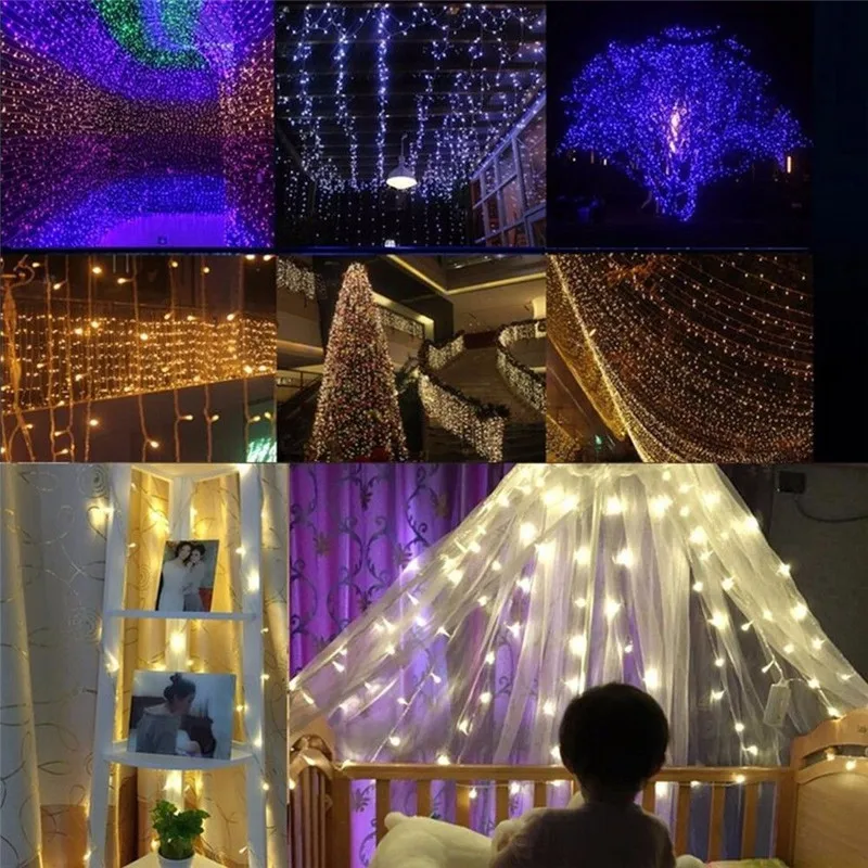 10M 100LEDs LED String Light AC220V AC110V 9 Colors Festoon Lamps Waterproof Outdoor Garland Party Holiday Christmas Decoration