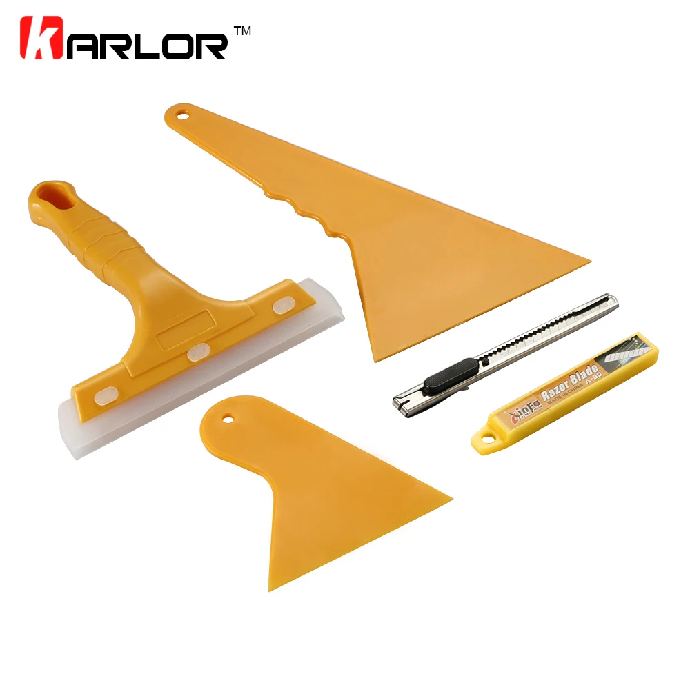 

5pcs/set Auto Car Squeegee Scraper Vehicle Vinyl Film Sticker Installation Tools Kit Vinyl Cutter Knife Car Styling Accessories