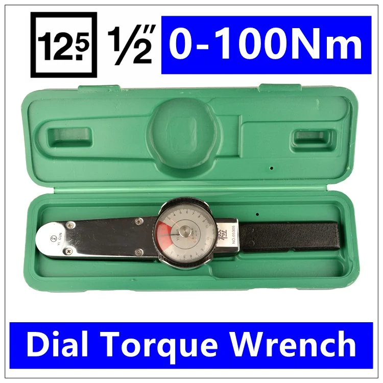 Mxita 1/2 0-100Nm Dial torque spanner High precision pointer hand tools torque wrench