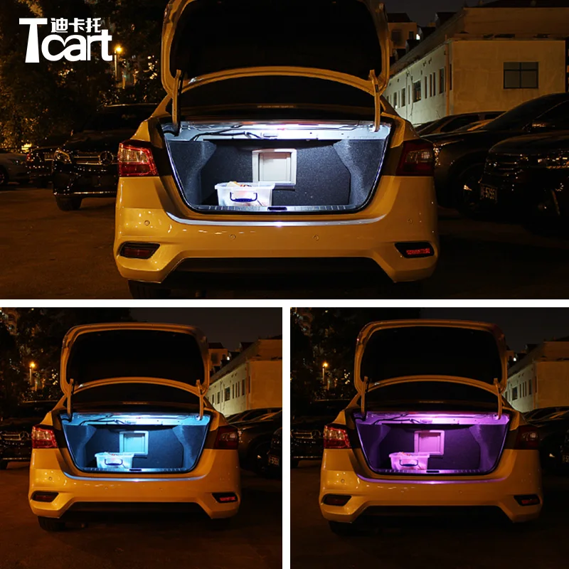 Tcart 4pcs LED Car Interior Light car accessories for Nissan sentra b17 2012 2014 2015 2018