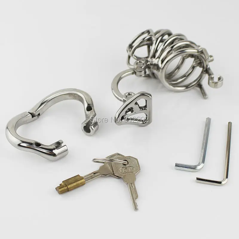 Male Chastity Belt Stainless New Design Steel Chastity Cage Metal Penis Lock With Adjustable Testicular Separated Hook Device