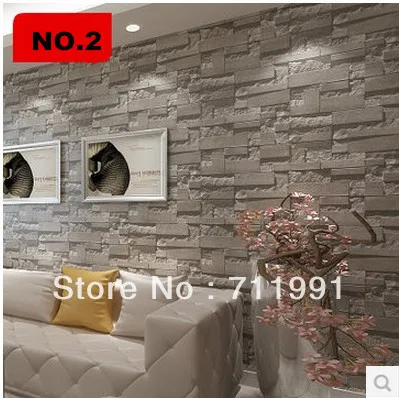 Free shipping stereo PVC imitation brick pattern wallpaper wallpaper background wallpaper bedroom living room TV wall