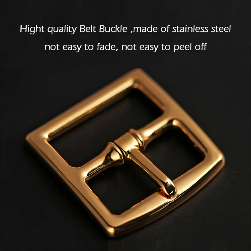 WUTA High Quality Stainless Steel Fashion Men\'s Belt Buckle Metal Belt Strap Buckle DIY Leather Accessories 3 Size Available